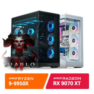[렌탈]  AMD 라이젠9-6세대 9950X(그래니트 릿지)/RX 9070 XT/DDR5 32GB *디아블로4 풀옵션 게이밍 컴퓨터
